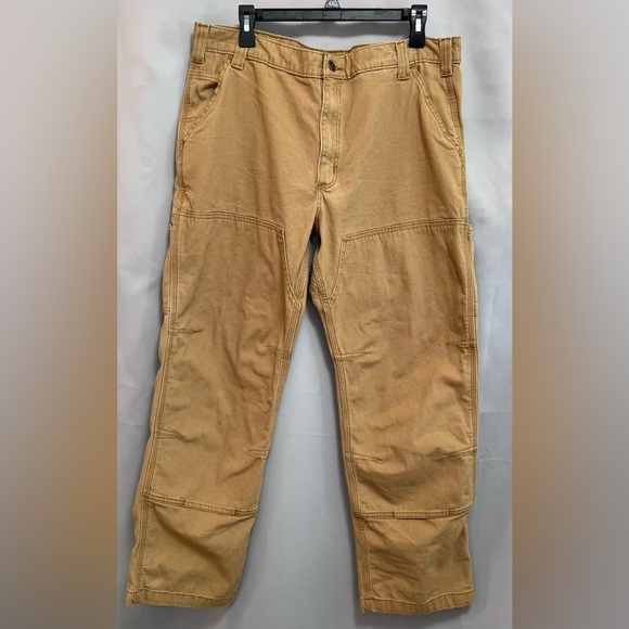 Carhartt Utility‎ Pants Mens 38X30 Double Knee Rugged Flex Relaxed Fit Canvas - Picture 1 of 12